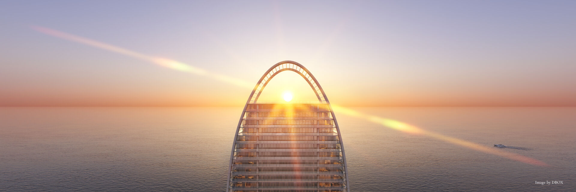 Tower crown at sunset